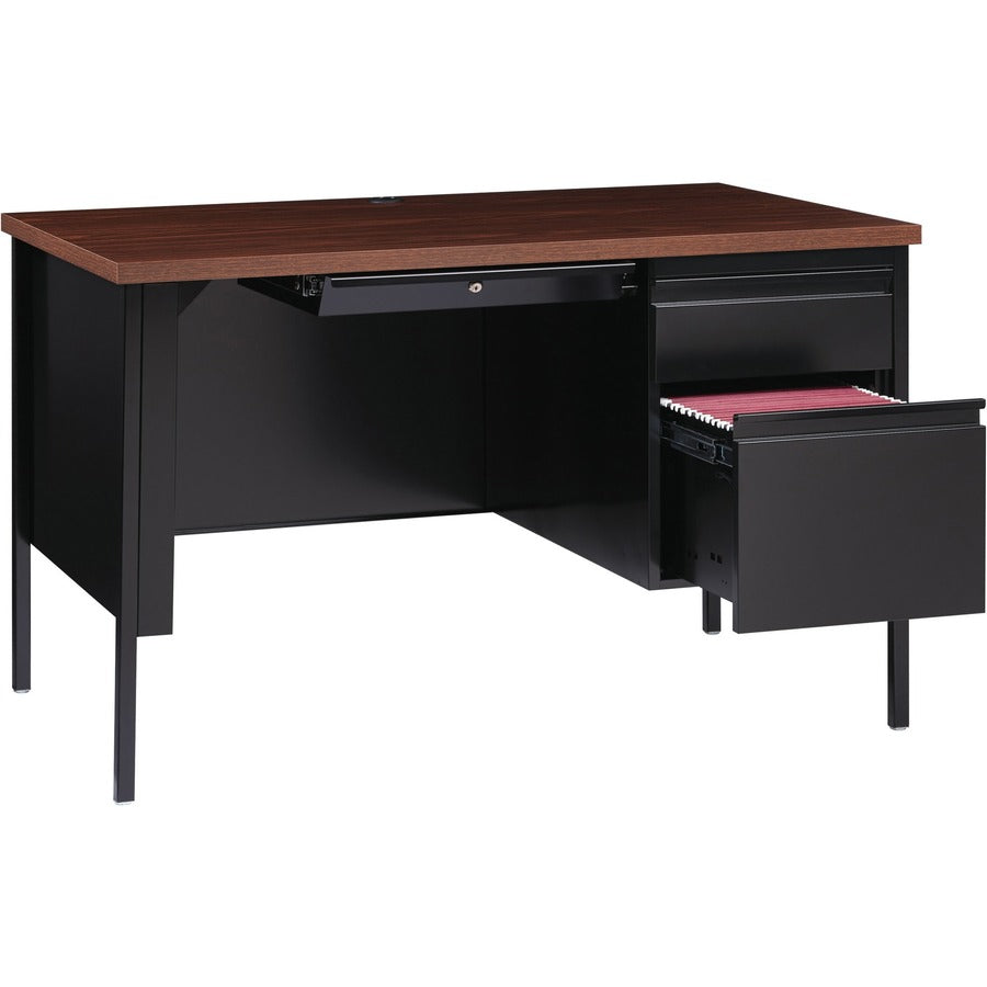 Lorell Fortress Series 48" Right Single-Pedestal Desk - 66902