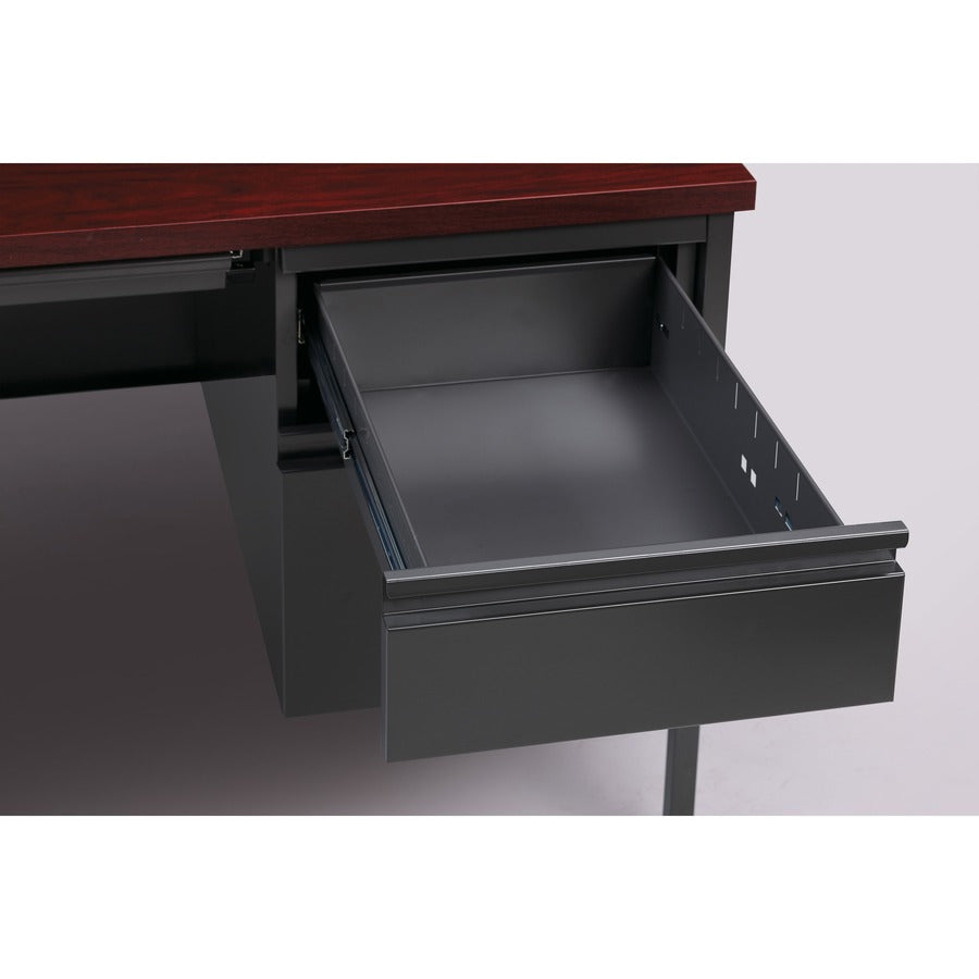 Lorell Fortress Series 48" Right Single-Pedestal Desk - 66903
