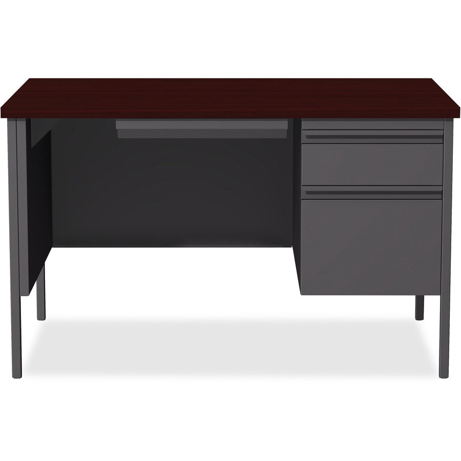 Lorell Fortress Series 48" Right Single-Pedestal Desk - 66903