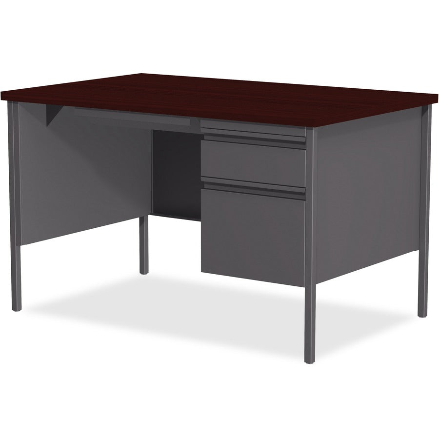 Lorell Fortress Series 48" Right Single-Pedestal Desk - 66903