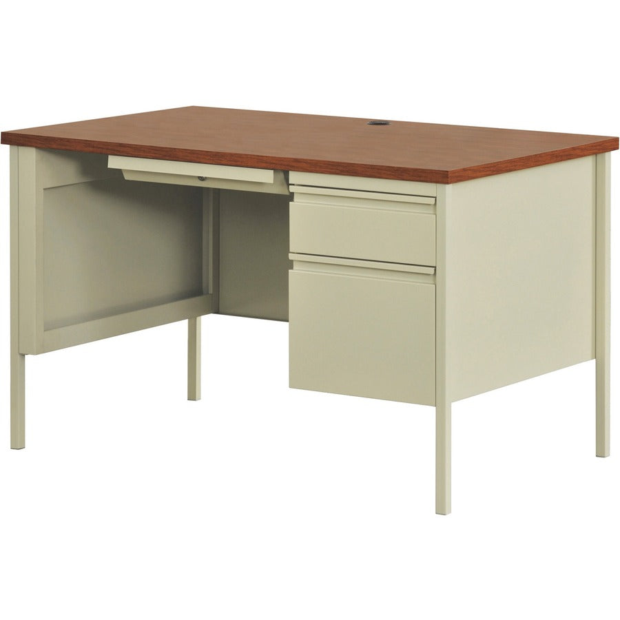Lorell Fortress Series 48" Right Single-Pedestal Desk - 66908
