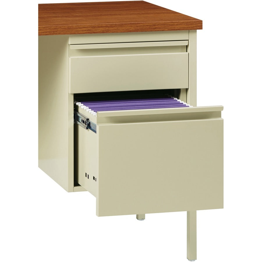 Lorell Fortress Series 48" Right Single-Pedestal Desk - 66908