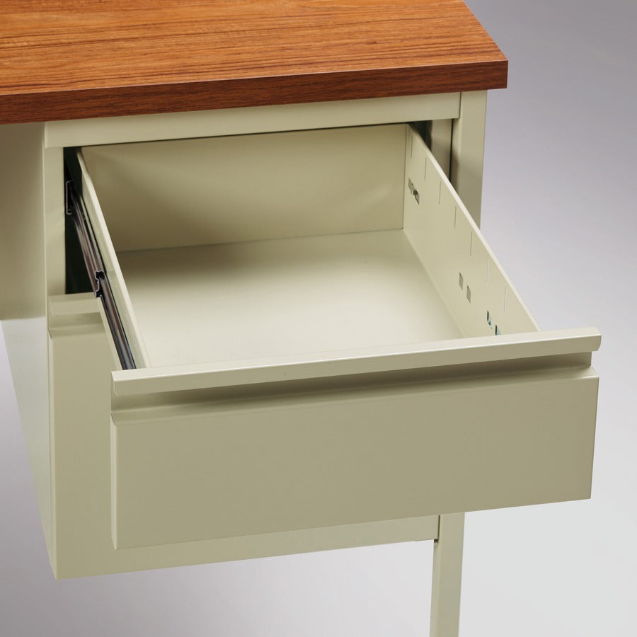 Lorell Fortress Series 48" Right Single-Pedestal Desk - 66908