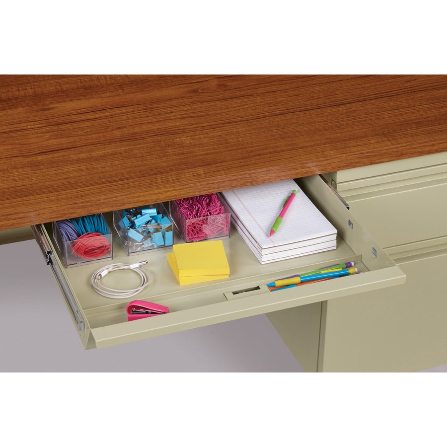 Lorell Fortress Series 48" Right Single-Pedestal Desk - 66908
