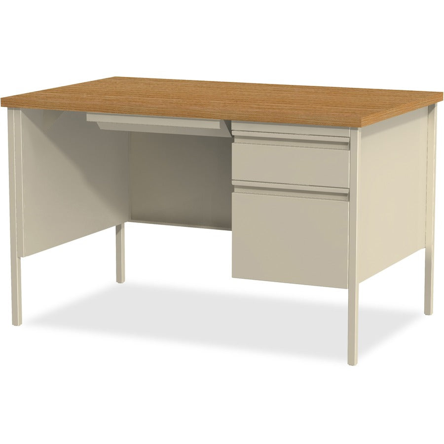 Lorell Fortress Series 48" Right Single-Pedestal Desk - 66908