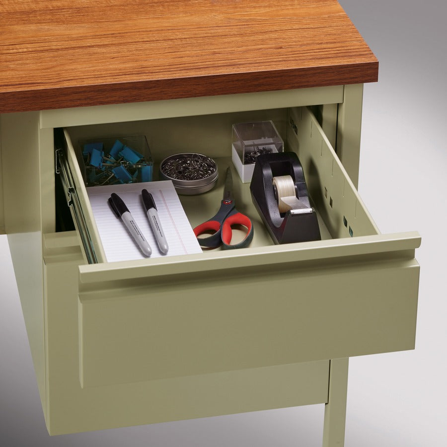 Lorell Fortress Series 48" Right Single-Pedestal Desk - 66908