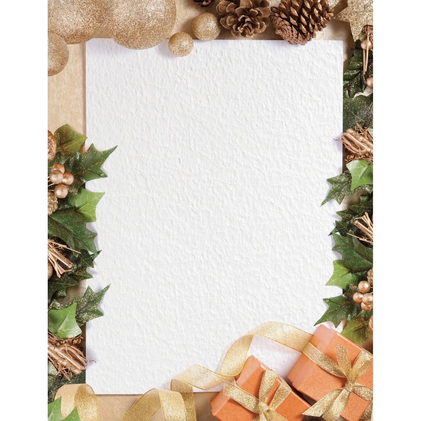 St. James® Holiday Paper, Festive Ivy, 8 1/2" x 11" , 25 Per Package