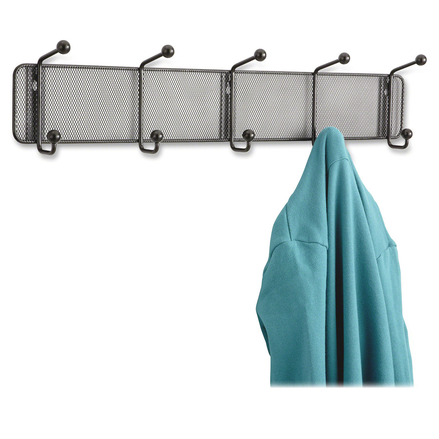 Safco Onyx 5-hook Steel Mesh Wall Rack - 6403BL