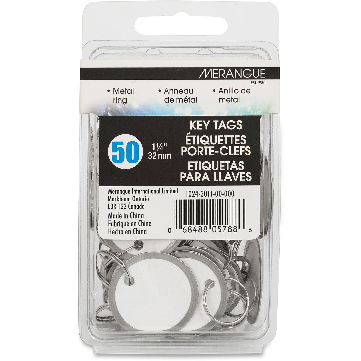 Merangue Metal Rim Key Tags
