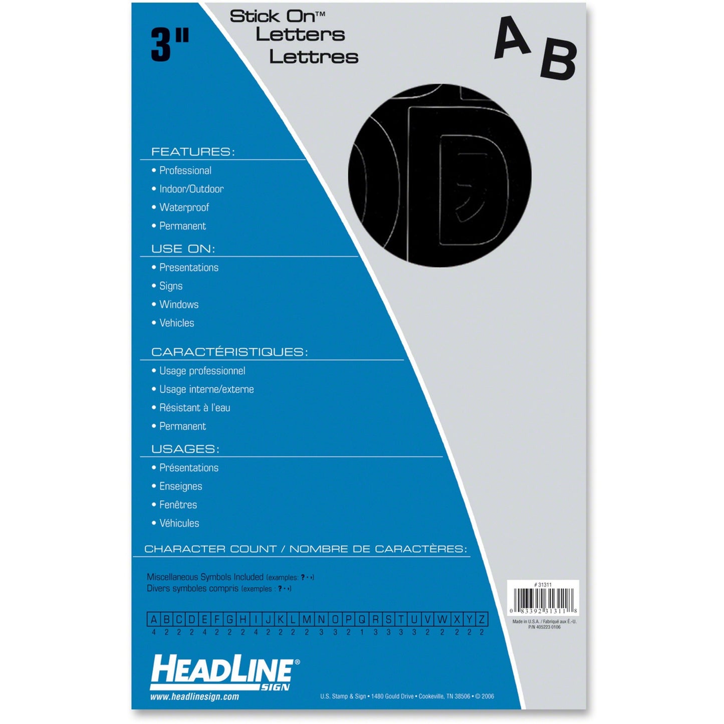 Headline Stick on Letters and Numbers