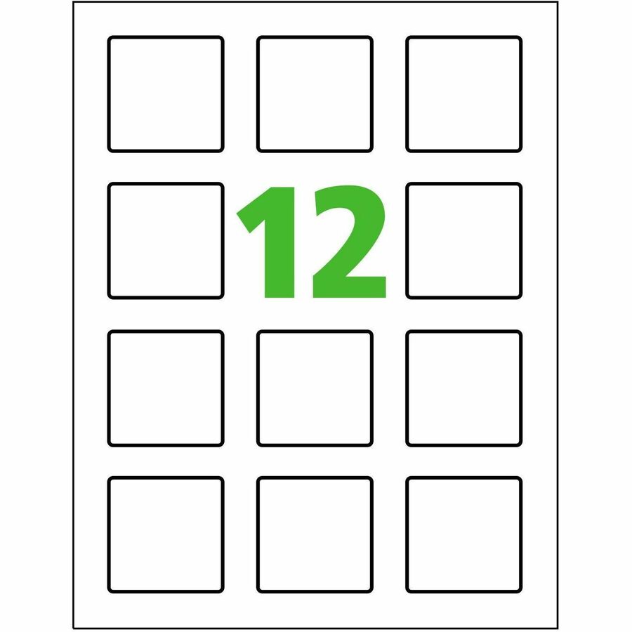 Avery® UltraDuty™ GHS Chemical Labels2" x 2" , Permanent Adhesive, for Laser Printers - 60506