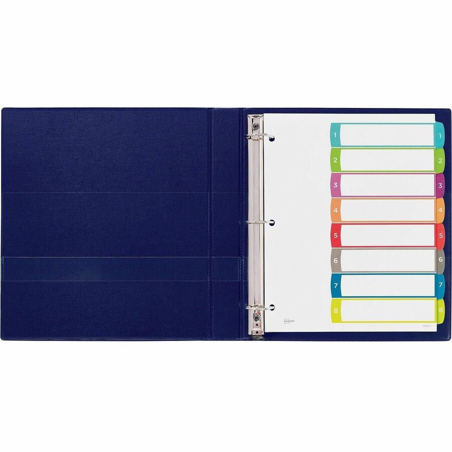 Avery® Ready Index® Customizable Table of Contents Dividersfor Laser and Inkjet Printers, 8 tabs, 1 set - 11841