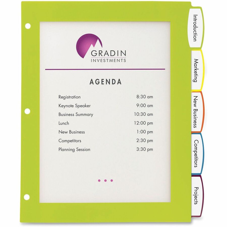 Avery® Big Tab™ UltraLast™ Plastic Dividers for Laser and Inkjet Printers, 5 tabs - 24900
