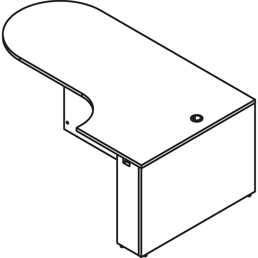 Lorell Essentials Right Peninsula Desk Box 1 of 2 - 59550