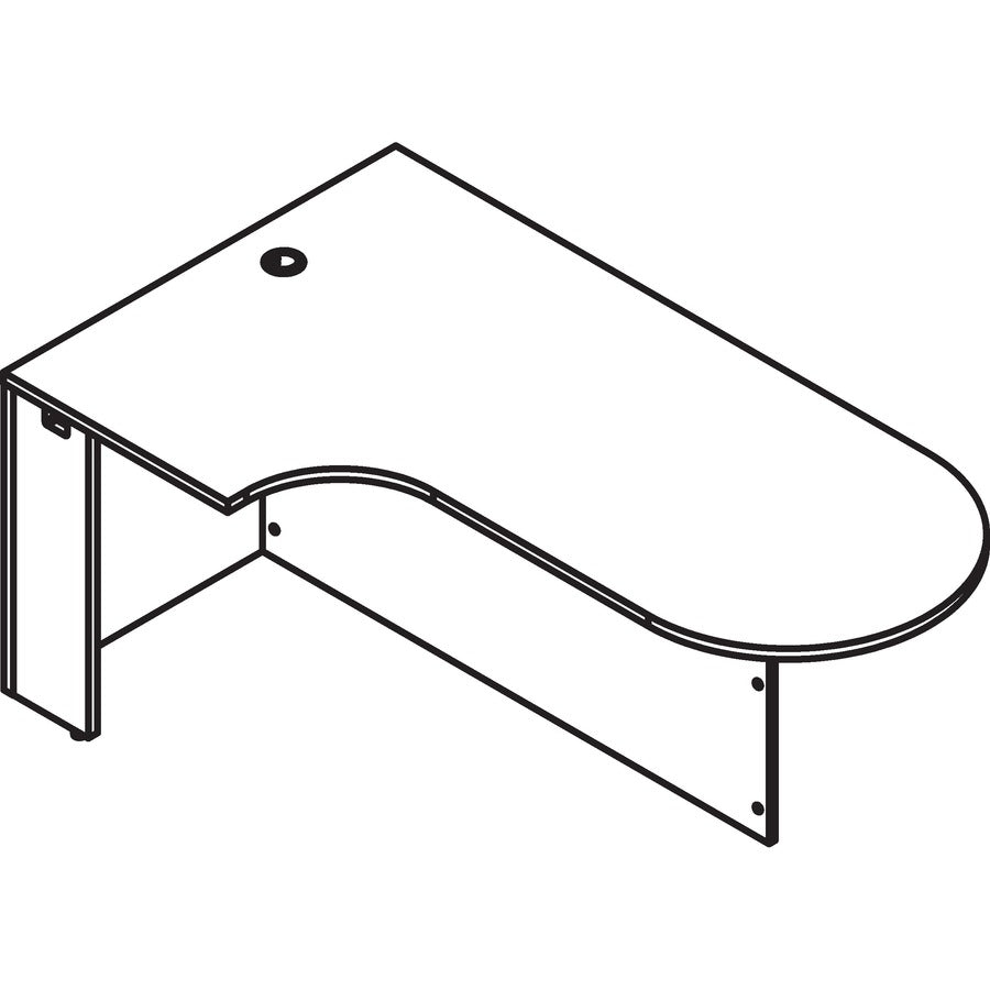 Lorell Essentials Left Peninsula Desk Box 1 of 2 - 59551