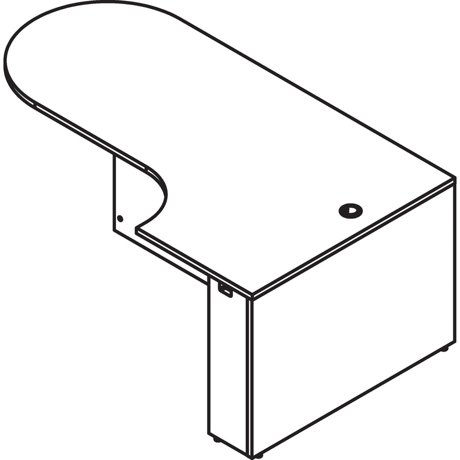Lorell Essentials Right Peninsula Desk Box 1 of 2 - 59552