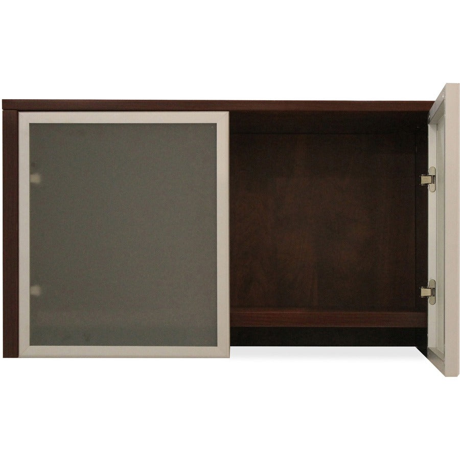 Lorell Wall-Mount Hutch Frosted Glass Door - 59576