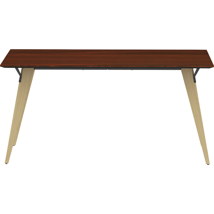 Lorell Electric Height-Adjustable Mahogany Knife Edge Tabletop - 59611