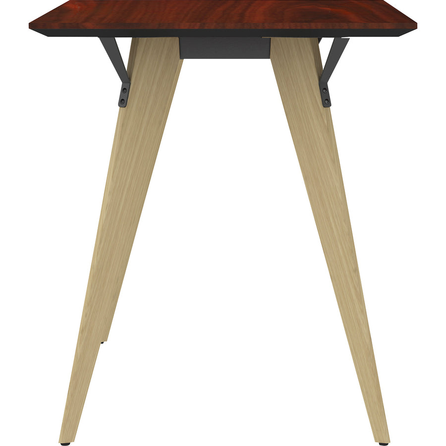 Lorell Electric Height-Adjustable Mahogany Knife Edge Tabletop - 59611