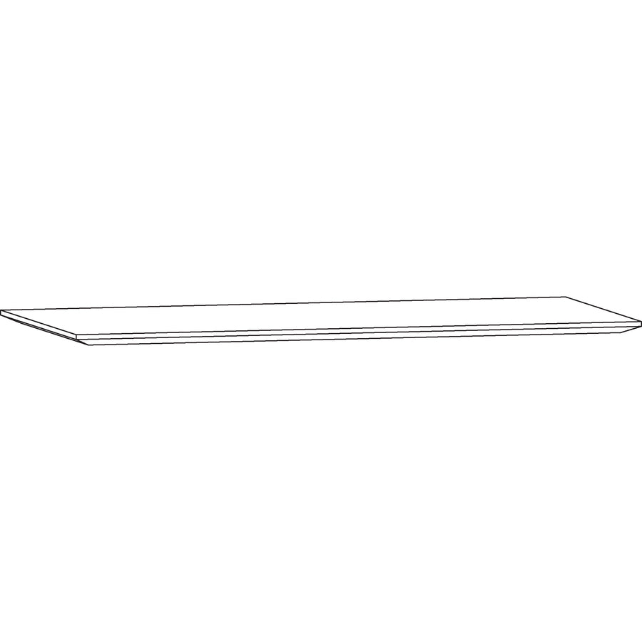 Lorell Electric Height-Adjustable Mahogany Knife Edge Tabletop - 59613