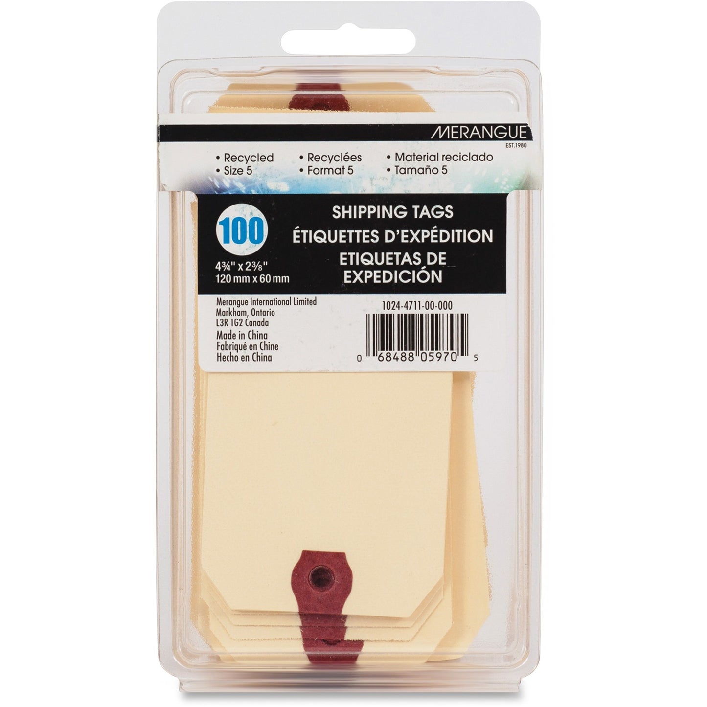 Merangue Shipping Tag