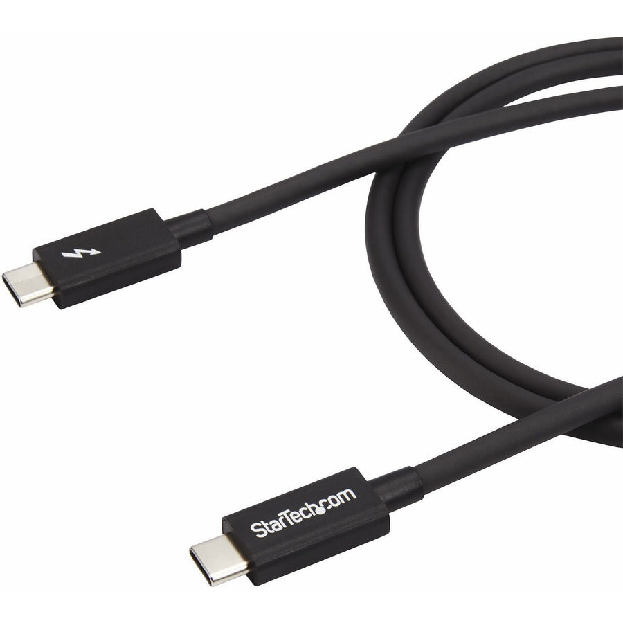 StarTech.com 1m (3.3ft) Thunderbolt 3 Cable, 20Gbps, 100W PD, 4K Video, Thunderbolt-Certified, Compatible w/ TB4/USB 3.2/DisplayPort - TBLT3MM1M