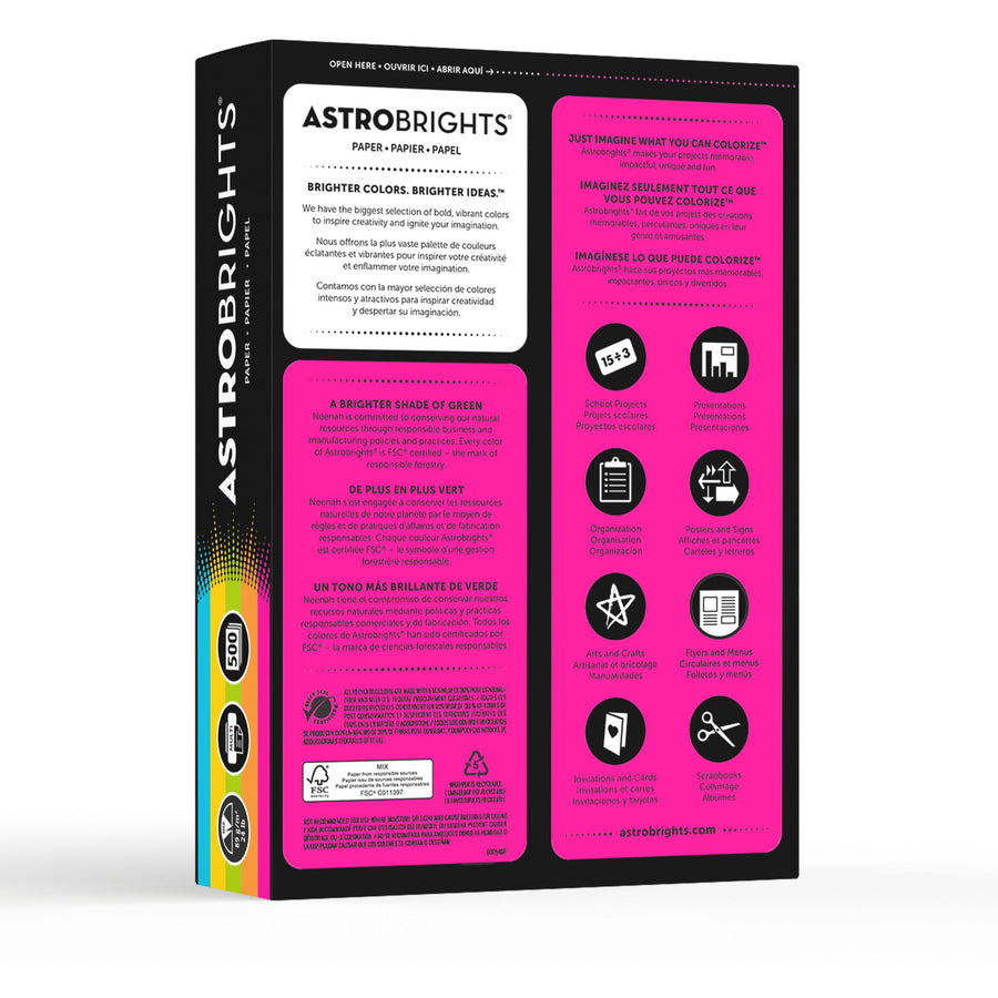 Astrobrights Color Paper - "Bright" 5-Color Assortment - 99608