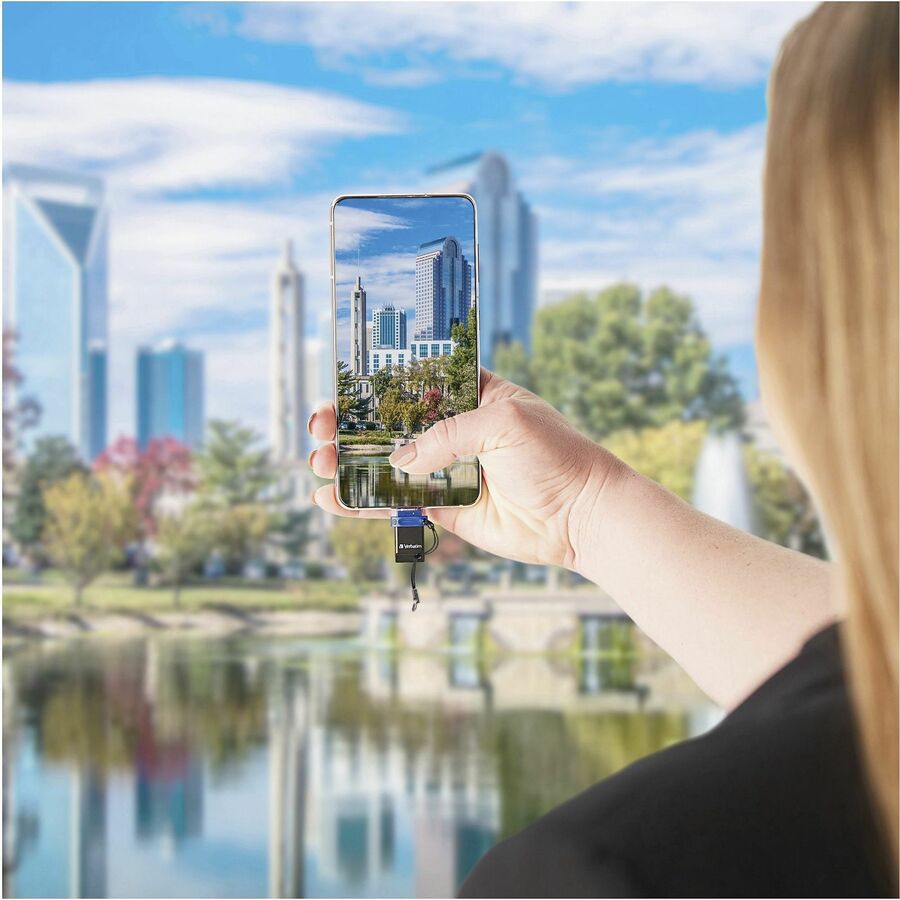 Verbatim 64GB Store 'n' Go Dual USB 3.2 Gen 1 Flash Drive for USB-C Devices - Blue - 99155