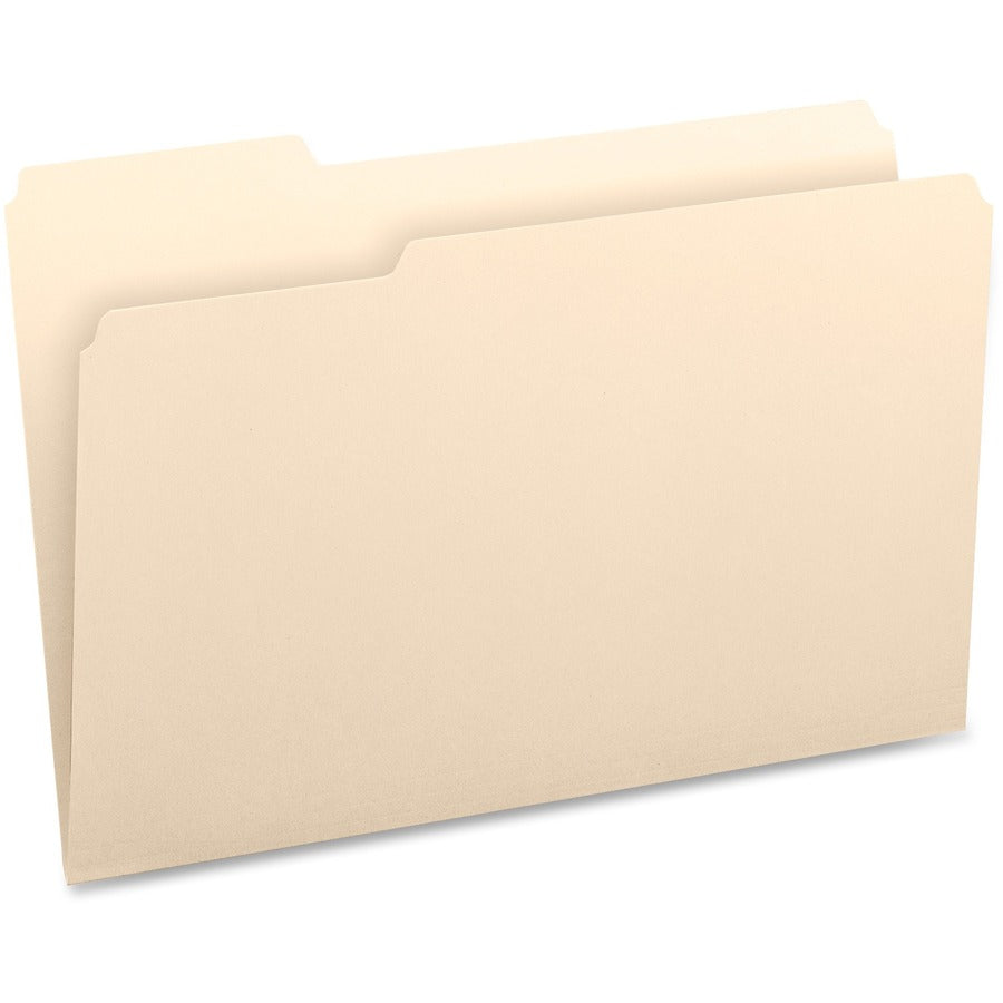 Business Source 1/3 Tab Cut Legal Recycled Top Tab File Folder - 99724