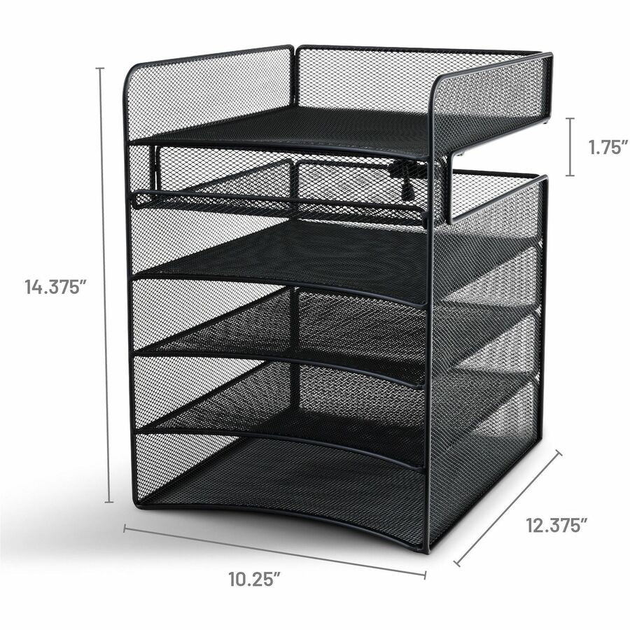 Safco Onyx Horizontal Hanging Desktop Storage - 3240BL
