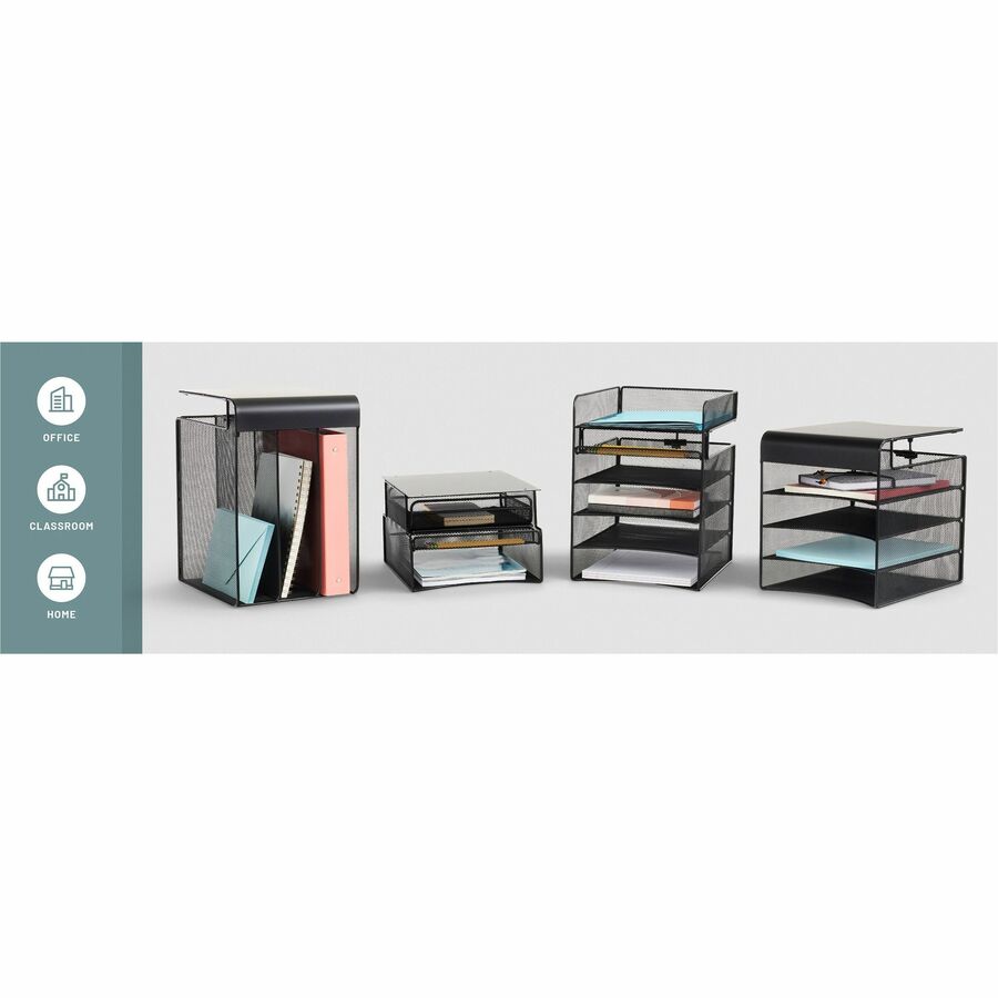 Safco Onyx Horizontal Hanging Desktop Storage - 3240BL