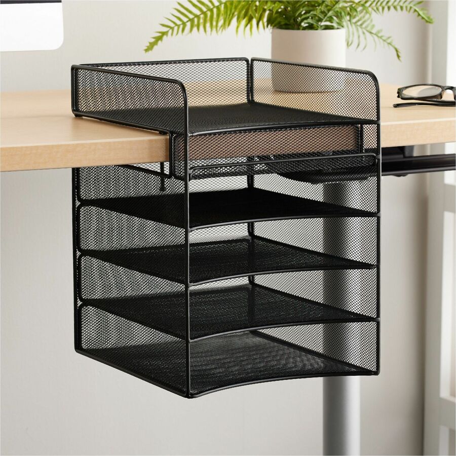 Safco Onyx Horizontal Hanging Desktop Storage - 3240BL