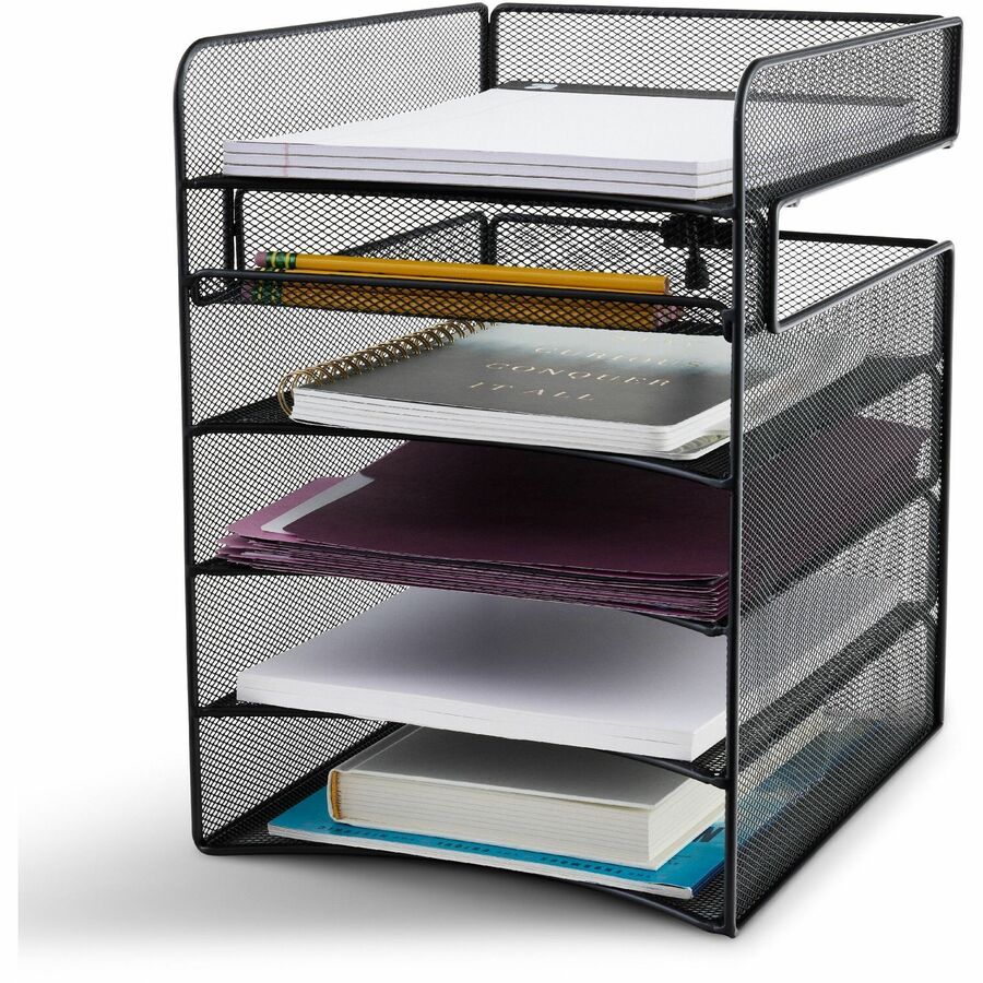 Safco Onyx Horizontal Hanging Desktop Storage - 3240BL