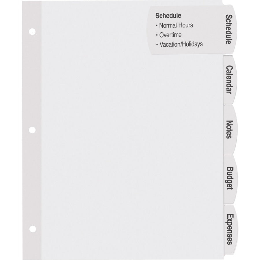 Avery® Big Tab Printable Large White Label Dividers - 14438