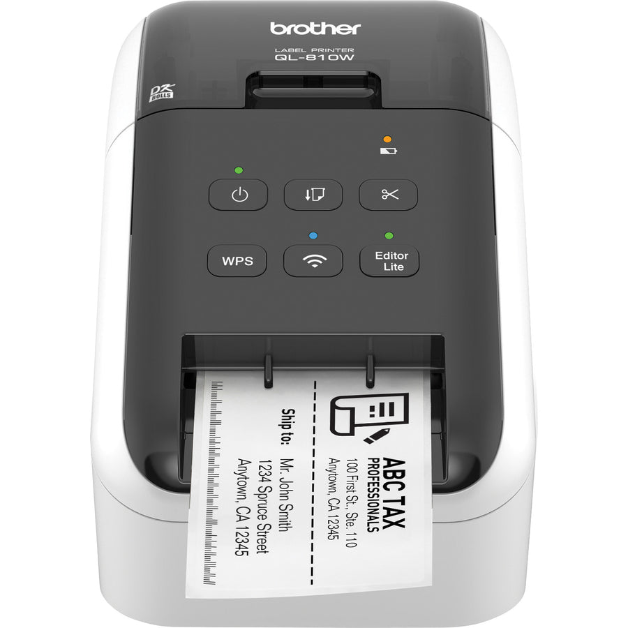Brother QL810W Direct Thermal Printer - Monochrome - Label Print - USB - Wireless LAN - QL810W