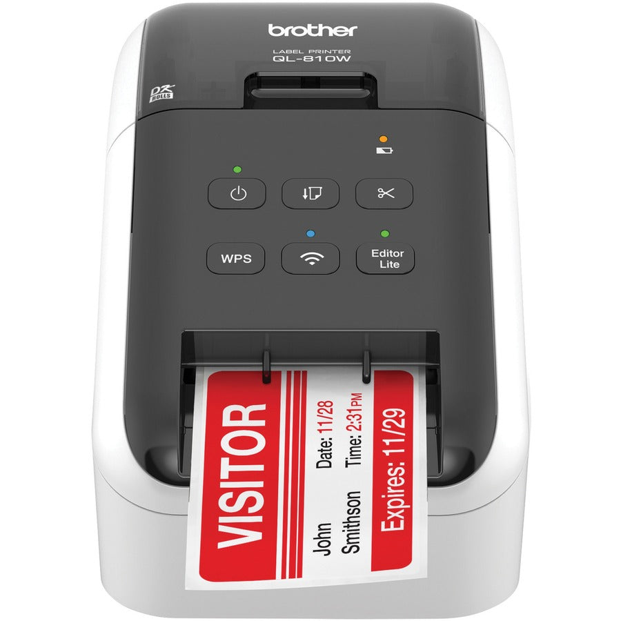 Brother QL810W Direct Thermal Printer - Monochrome - Label Print - USB - Wireless LAN - QL810W