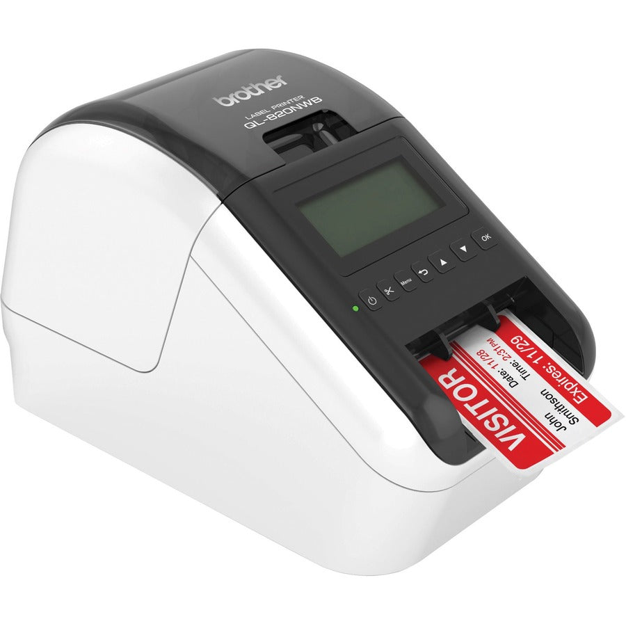Brother QL820NWB Direct Thermal Printer - Monochrome - Handheld - Label Print - USB - Bluetooth - Wireless LAN - QL820NWB