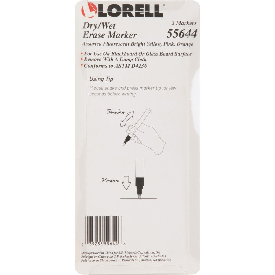 Lorell Dry/Wet-Erase Markers - 55644