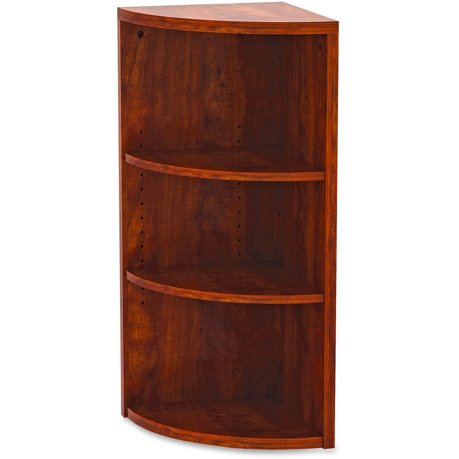 Lorell Essentials Series Hutch End Corner Bookcase - 69890