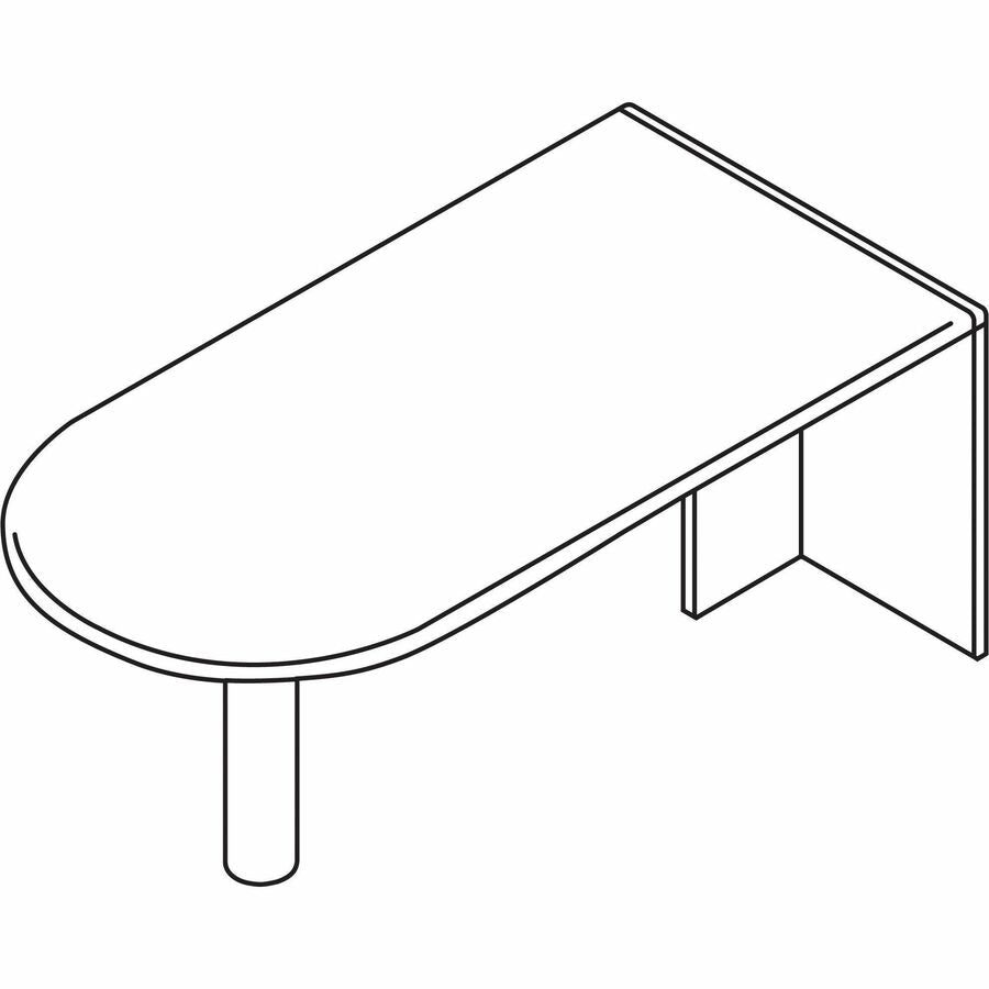 Lorell Essentials Series Peninsula Desk Box 1 of 2 - 69959