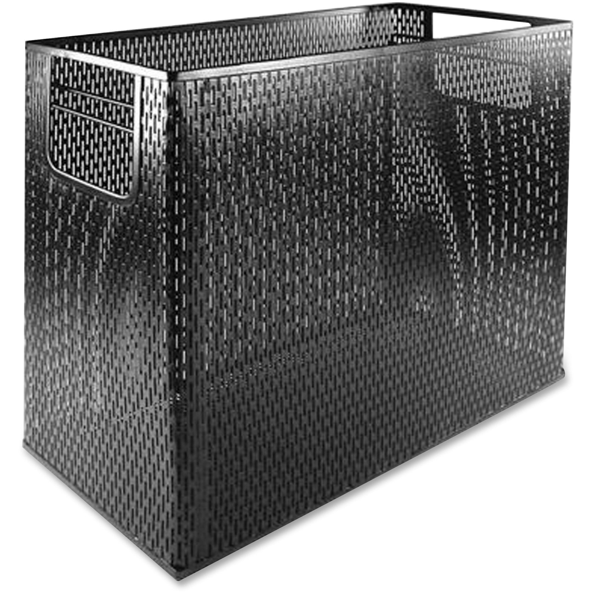 Artistic Urban Collection Punched Metal Desktop File, Black