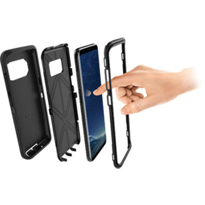 OtterBox Defender Rugged Carrying Case (Holster) Samsung Galaxy S8 Smartphone - Black - 77-54515