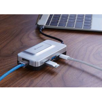 Verbatim USB-C 3-Port Hub with Gigabit Ethernet and Power Delivery - 99354