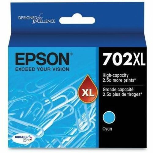 Epson DURABrite Ultra T702XL Original High Yield Inkjet Ink Cartridge - Cyan - 1 Each
