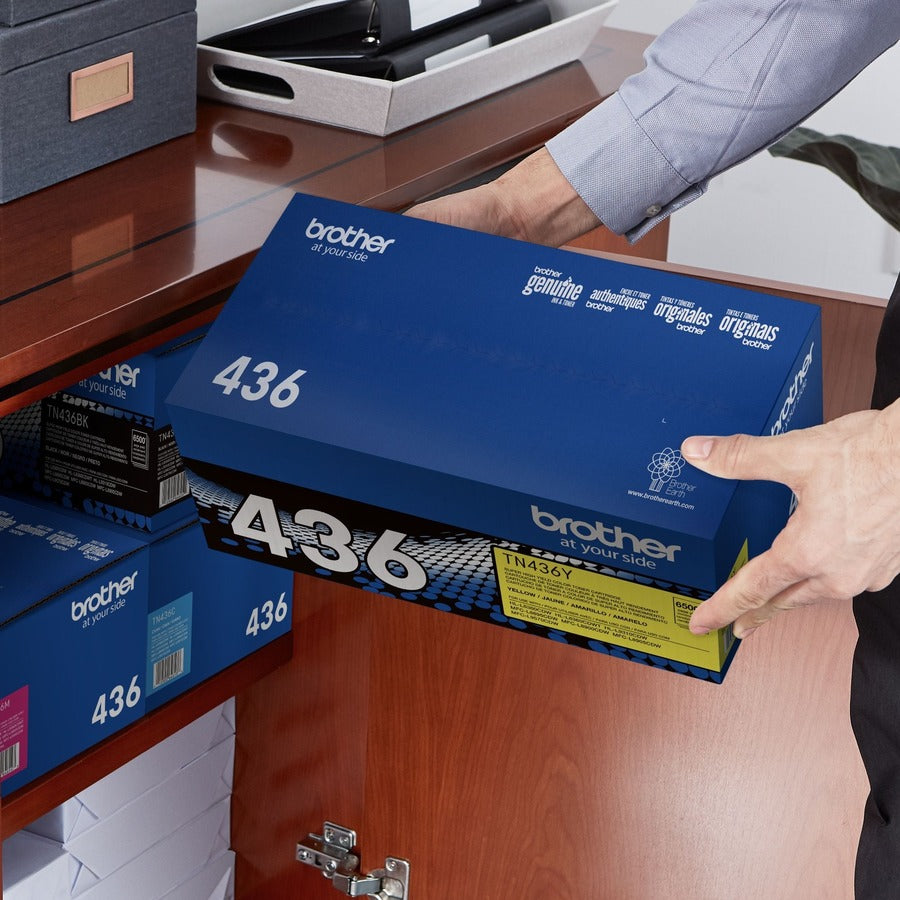 Brother TN436Y Original Laser Toner Cartridge - Yellow - 1 Each - TN436Y