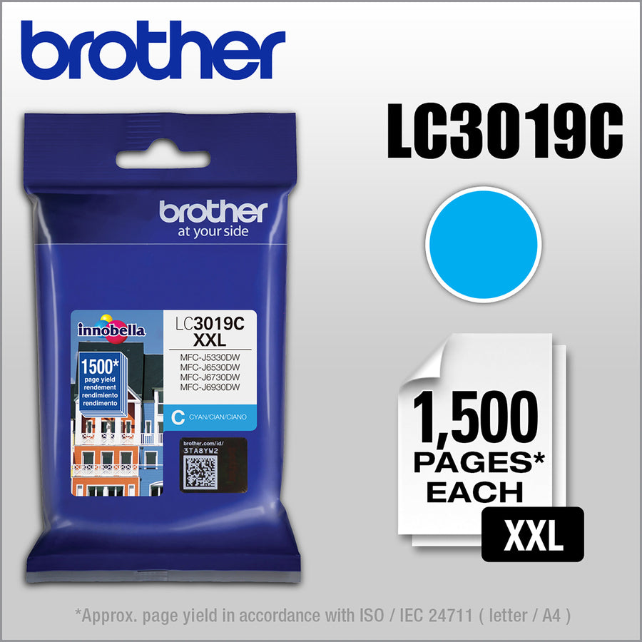 Brother Innobella LC3019CS Original Inkjet Ink Cartridge - Cyan - 1 Each - LC3019CS