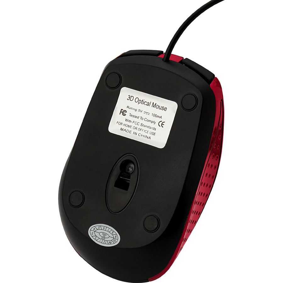 Verbatim Corded Notebook Optical Mouse - White - 99742