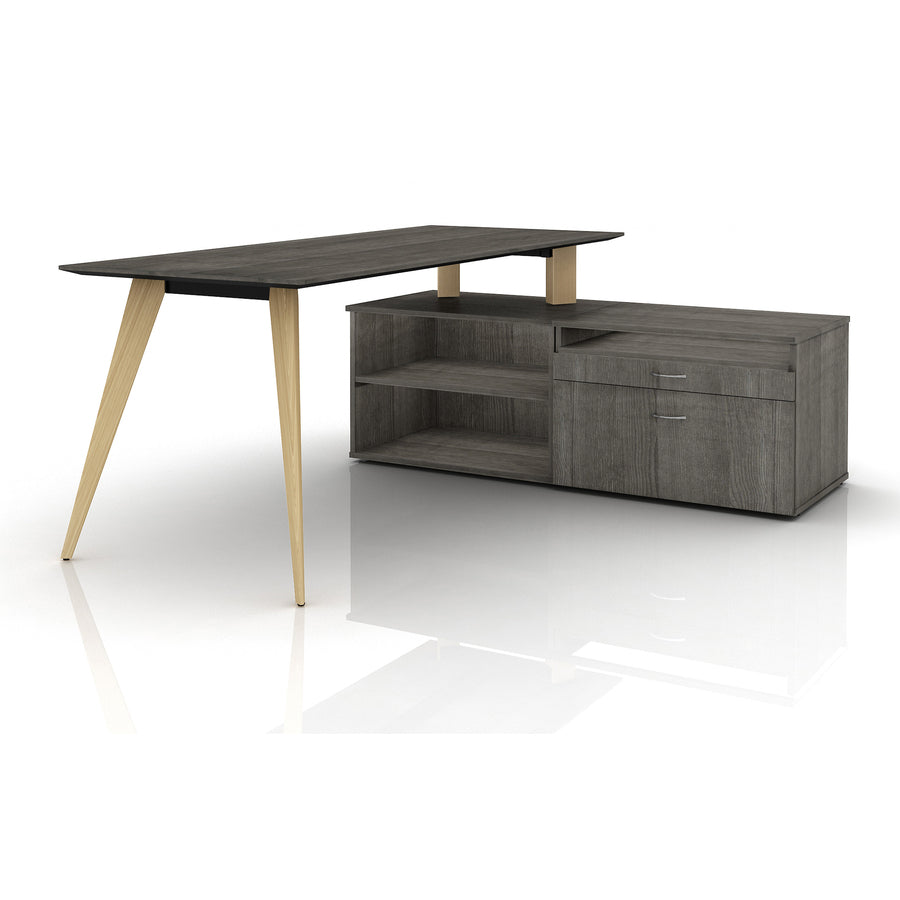 Lorell Relevance Series Storage Cabinet Credenza w/No Doors - 16215
