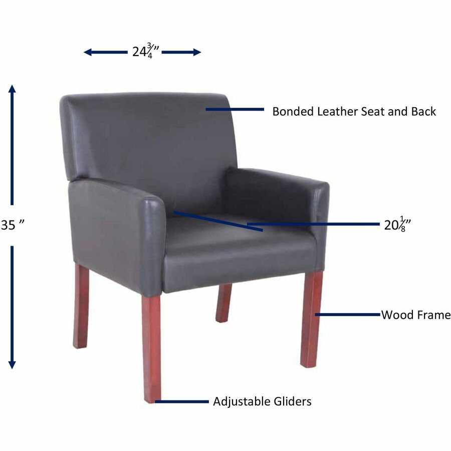 Lorell Full-sided Upholstered Arms Guest Chair - 20027