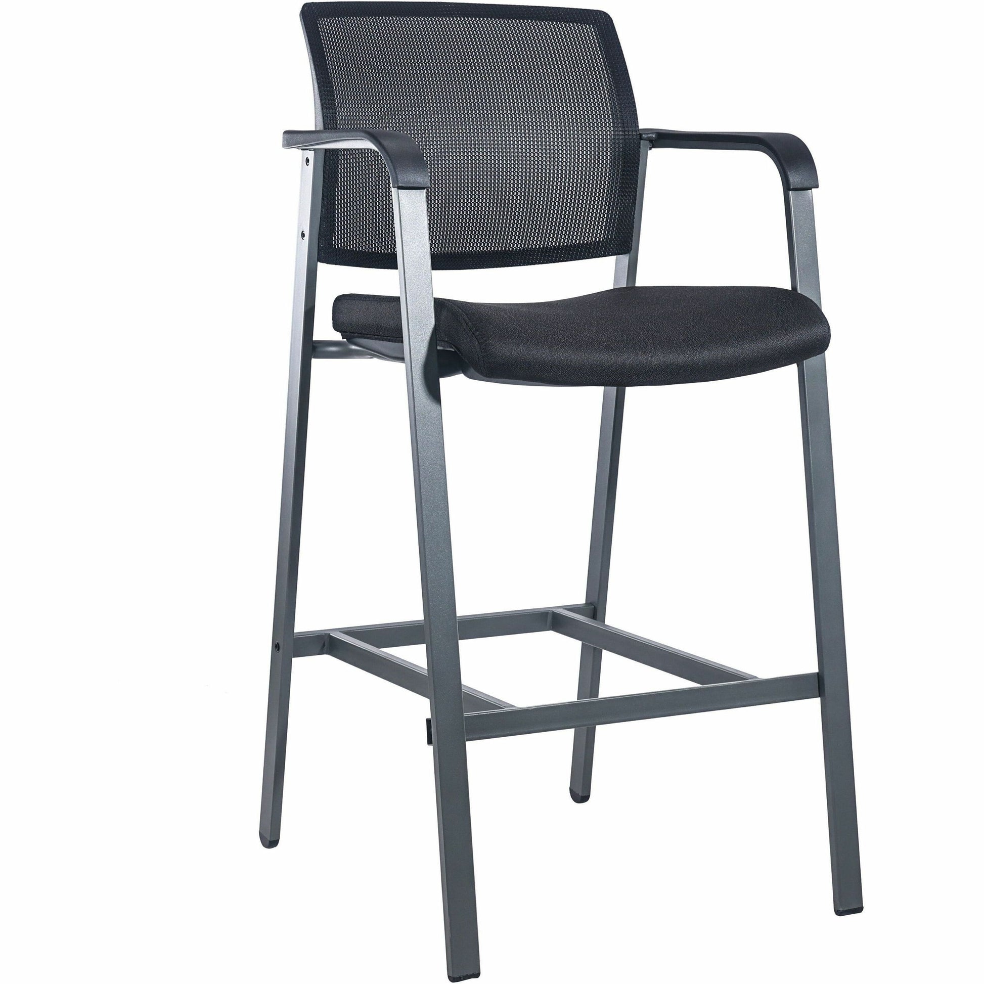 Lorell Mesh Back Guest Stool with Arms